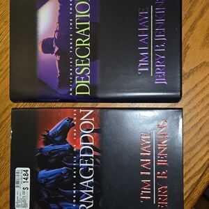 Two Books Armageddon and Desecration Hardcover Books